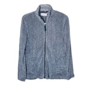 Stan Herman Green Full Zip Fleece Jacket Women Size Small